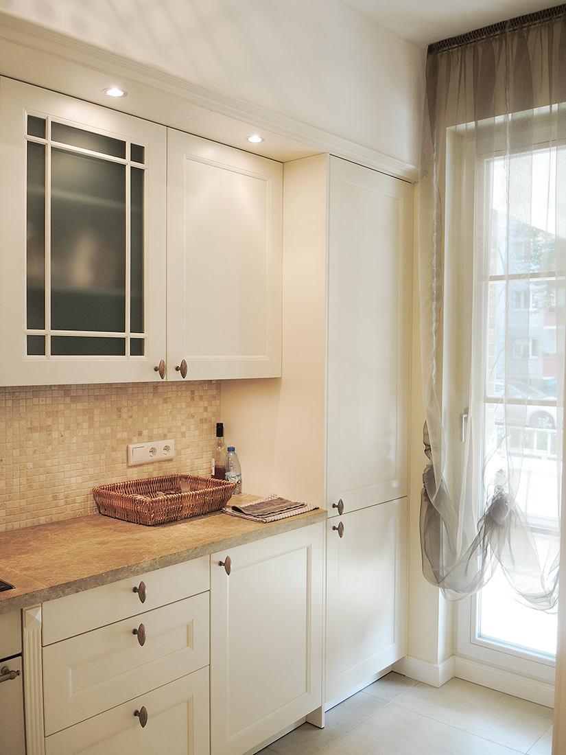 Classic kitchen with wooden facades