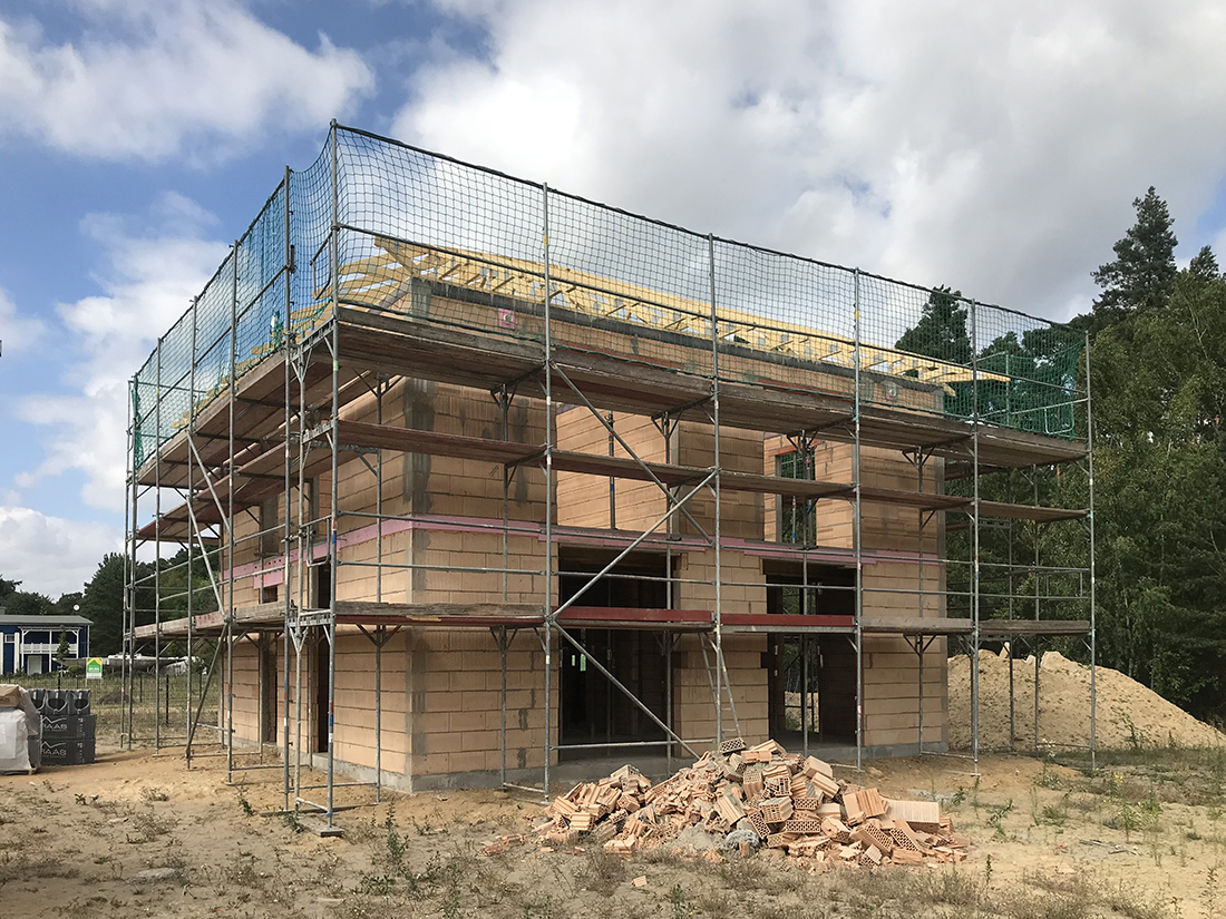 Construction of a single-family house