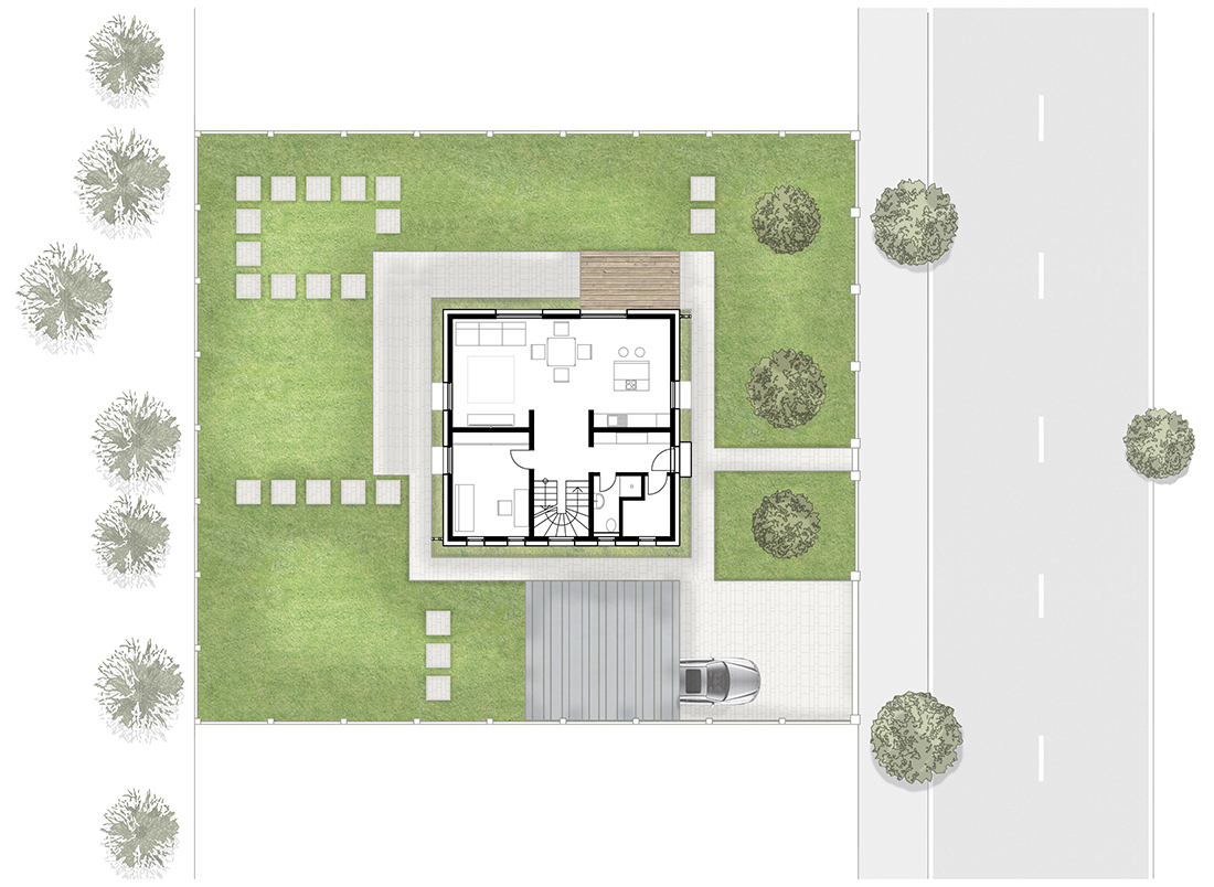 Construction of a single-family house